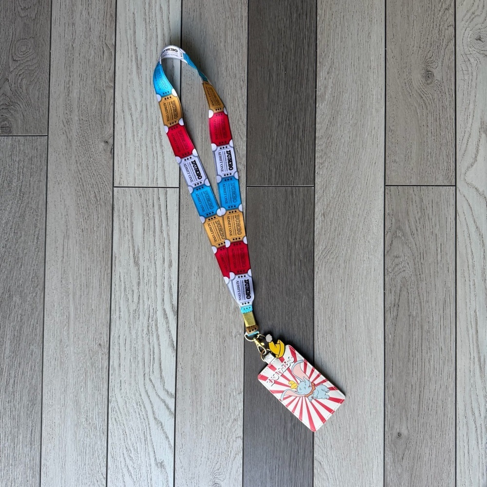 Disney Dumbo themed lanyard and ID badge holder set